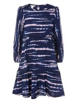 Monsoon Girls Tie Dye Woven Swing Dress - Navy, Size 3 Years, Women