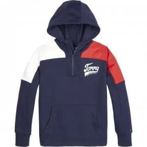Tommy Hilfiger Tommy Block Half Zip Hoodie - Black Iris