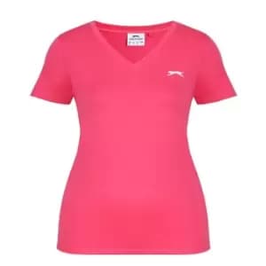 Slazenger V Neck Tee - Pink