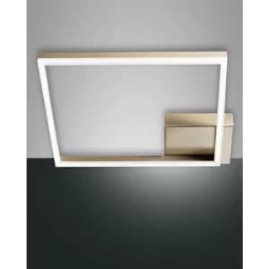 Fabas Luce Bard Integrated LED Semi Flush Light Gold Matt Glass