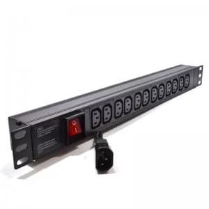 Dynamode 1U 12 Way Horizontal 10A IEC PDU