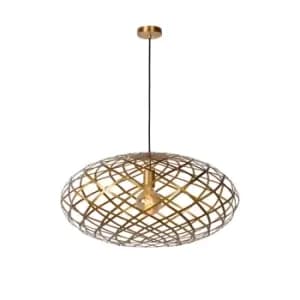 Wolfram Modern Pendant Light - Ø65cm - 1xE27 - Matt Gold, Brass