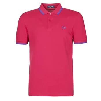 Fred Perry TWIN TIPPED FRED PERRY SHIRT mens Polo shirt in Red - Sizes S,M,L,XL,XS