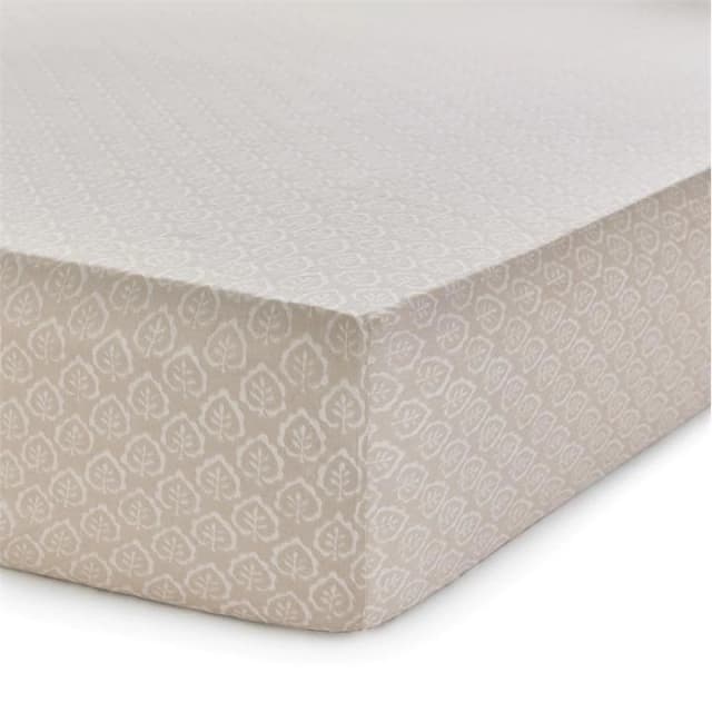 Sanderson Natural Cotton Sateen 'Cantaloupe' Fitted Sheet - double