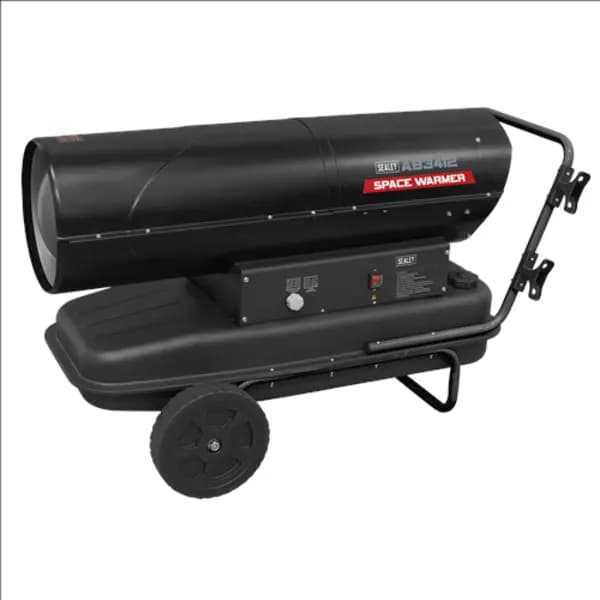 Sealey Space Warmer Kerosene/Diesel Heater 340,000Btu/hr with Wheels