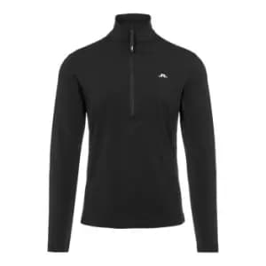 J Lindeberg Golf Luke Mid Layer Zip Top Mens - Black