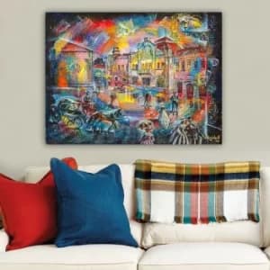 220080475_70100 Multicolor Decorative Canvas Painting