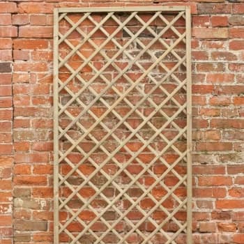Forest 511" x 2'11" Hidcote Decorative Diamond Wooden Lattice Trellis (1.8m x 0.9m) - Pressure Treated
