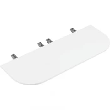 1600X600MM Bench Desk D End Meeting Point - Silver/White