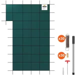 VEVOR Inground Pool Safety Cover Winter Pool Cover 22 x 42ft with Right Step