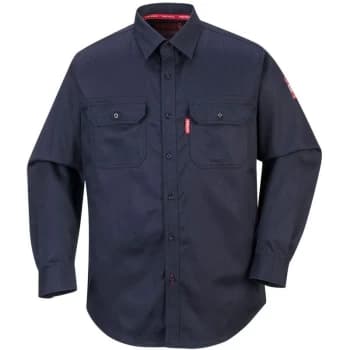 Portwest - FR89NARM - sz M Bizflame 88/12 FR Shirt - Navy