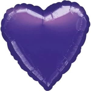 Purple Foil Balloon Heart Decoration