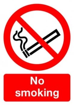 Signslab A4 297x210 No Smoking Pvc