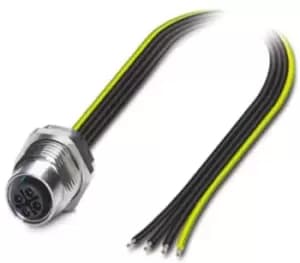 Phoenix Contact, SACC-DSI-M12FSS-4CON-M16/0.5PE Series, Straight M12 to Unterminated Cable assembly, 5m Cable