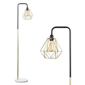 Talisman Black and Gold Lamp with Gold Diablo Shade