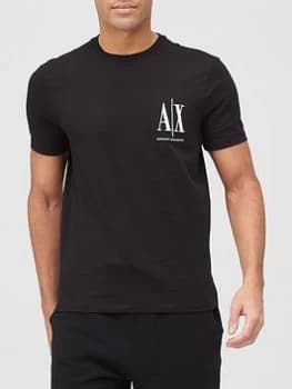 Armani Exchange AX Small Icon Logo T-Shirt Black Size 2XL Men