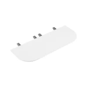 1600 X 600 CB Bench D End White - Silver