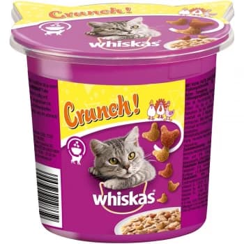 Whiskas Crunch with Chicken Turkey and Duck Cat Food 10 x 100g