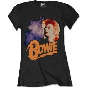 David Bowie - Retro Bowie Womens X-Large T-Shirt - Black