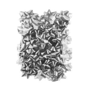 North Pole Christmas Metallic Bows (Pack of 20) (One Size) (Silver)