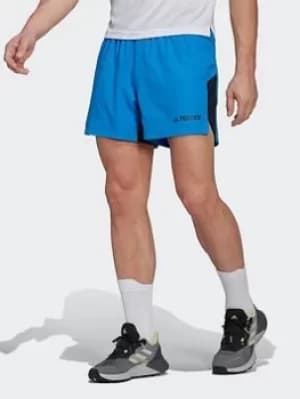 adidas Terrex Trail Running Shorts, Green, Size L, Men