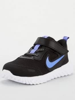 Nike Revolution 5 Glitter Infant Trainers - Black/Blue