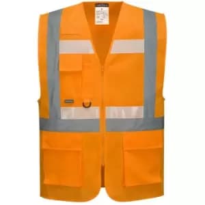 Portwest G456ORRL - sz L Glowtex Ezee Zip Executive Vest - Orange - Orange