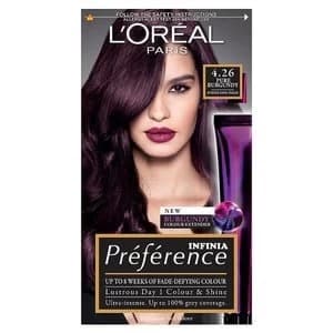 Preference Infinia 4.26 Pure Burgundy Violet Hair Dye Vibrant