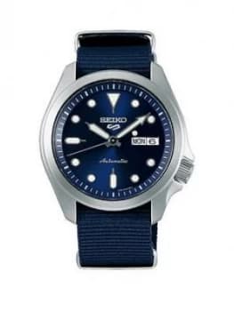 Seiko Seiko Blue Sunray Daydate Automatic Dial Blue Nato Strap Mens Watch
