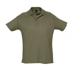 SOLS Mens Summer II Pique Short Sleeve Polo Shirt (M) (Army)