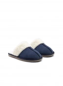 Navy Arianna Mule Slippers - 6