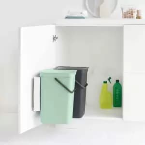 Brabantia Sort & Go Built-in Bin 2 X 16L - Jade Green/Grey