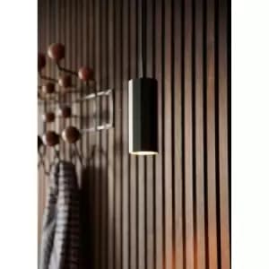 Alanis Slim Pendant Ceiling Light Black GU10