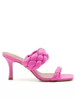 Dune London Dune London Message Leather Heeled Sandals - Pink, Size 4, Women