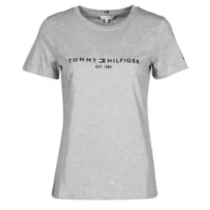 Tommy Hilfiger HERITAGE HILFIGER CNK RG TEE womens T shirt in Grey - Sizes XXL,S,M,L,XL,XS,3XL