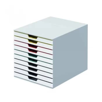 Durable VARICOLOR MIX 10 - 7630 763027 Desk drawer box White A4, C4, Folio, Letter No. of drawers: 10