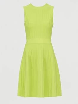 Ted Baker Stitch Detail Knitted Sleeveless Dress - Lime, Size 1=8, Women