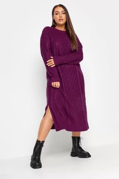Cable Knit Jumper Dress