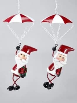 Three Kings Santa Chute Christmas Tree Decorations (Set Of 2)