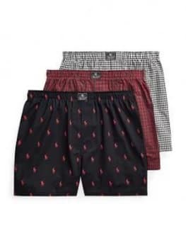 Polo Ralph Lauren 3 Pack Mixed Woven Boxers - Multi, Size S, Men