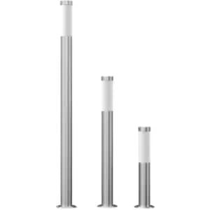 Garden Lamp Set 3 Piece Waterproof Stainless Steel Vidaxl Silver