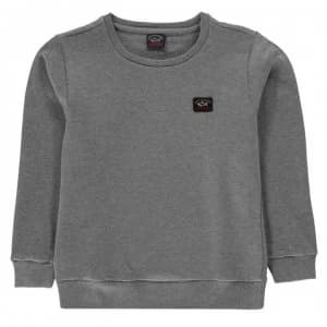 Paul And Shark Junior Boys Basic Crew Neck Sweatshirt - Grey 691