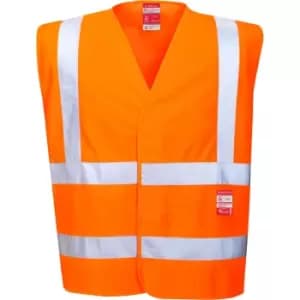 Biz Flame Hi Vis FR Treated Flame Retardant High Vis Vest Orange S / M