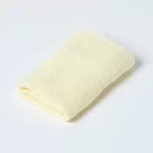 HOMESCAPES Turkish Cotton Face Cloth, Yellow - Yellow