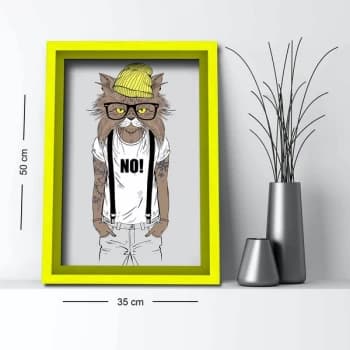 3550AHS-008 Multicolor Decorative Framed MDF Painting