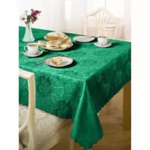 Green & Sons Table Cloth Damask Rose 50 X 70" Forest Green
