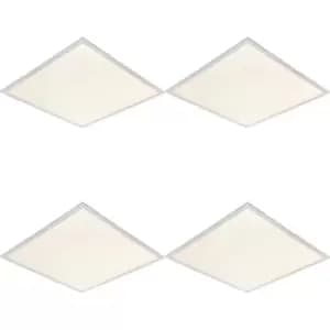 4 PACK Anti-Glare Ceiling Panel Light - 40W Cool White LED - White Paint