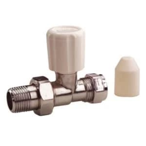 Plumbsure Chrome effect Straight Radiator valve
