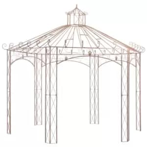Vidaxl Garden Pavilion Antique Brown 4m Iron