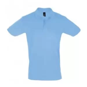 SOLS Mens Perfect Pique Short Sleeve Polo Shirt (XXL) (Sky Blue)